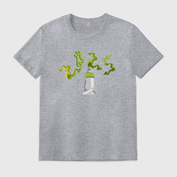 Мужская футболка 2025 цифры зеленые из тюбика