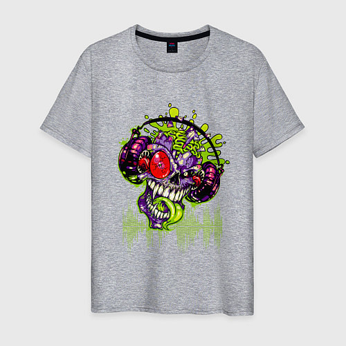 Мужская футболка DJ Zombie / Меланж – фото 1