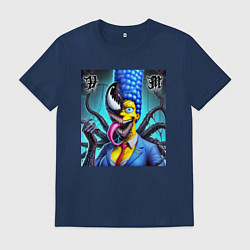 Мужская футболка Веном вселился в Мардж Симпсон - прикол