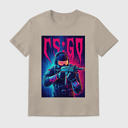 Мужская футболка Counter Strike go - neon glow