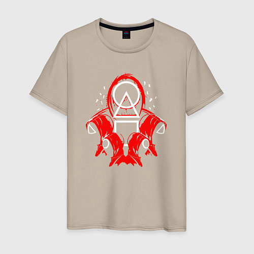 Мужская футболка Солдаты игры в кальмара / Миндальный – фото 1