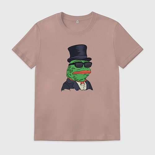 Мужская футболка Лягушонок пепе / Пыльно-розовый – фото 1