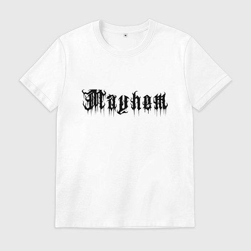 Мужская футболка Mayhem - phrase / Белый – фото 1