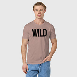 Футболка хлопковая мужская Wild, цвет: пыльно-розовый — фото 2