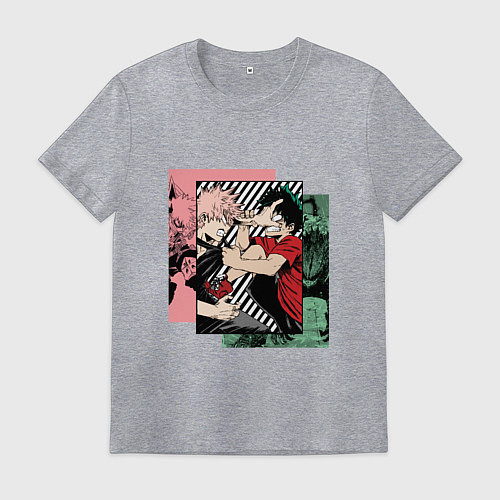 Мужская футболка Моя геройская академия Бакуго и Деку / Меланж – фото 1