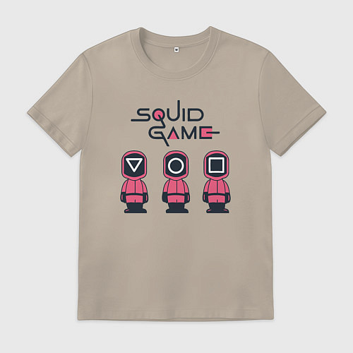 Мужская футболка Squid games / Миндальный – фото 1