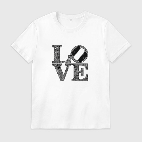 Мужская футболка L o v e / Белый – фото 1