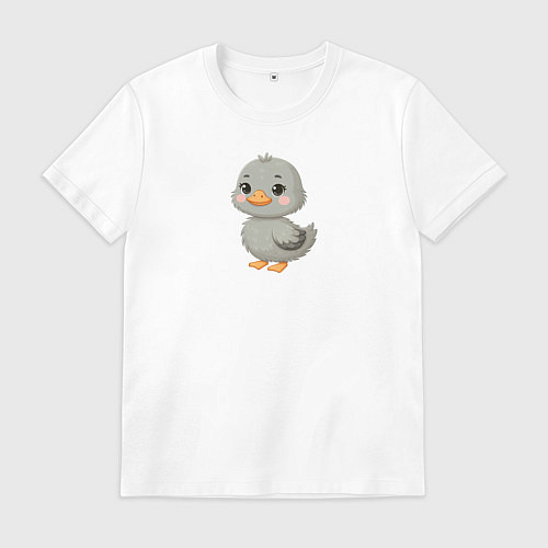 Мужская футболка Серая уточка / Белый – фото 1