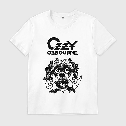 Мужская футболка Ozzy Osbourne - rock dog / Белый – фото 1