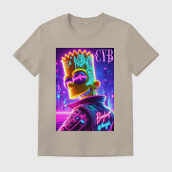 Мужская футболка Cyber Bart - neon glow