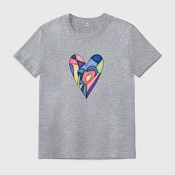 Мужская футболка Сердечко - мозаика и узоры