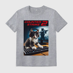 Мужская футболка Counter strike 2 - kitten