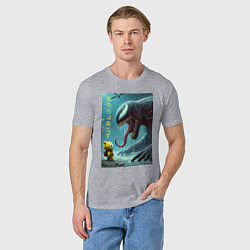 Футболка хлопковая мужская Baby and Symbiote - we are a Venom meme, цвет: меланж — фото 2