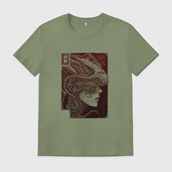 Мужская футболка Андроид в кибернетическом шлеме