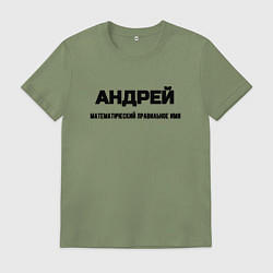 Мужская футболка Математически правильное имя Андрей