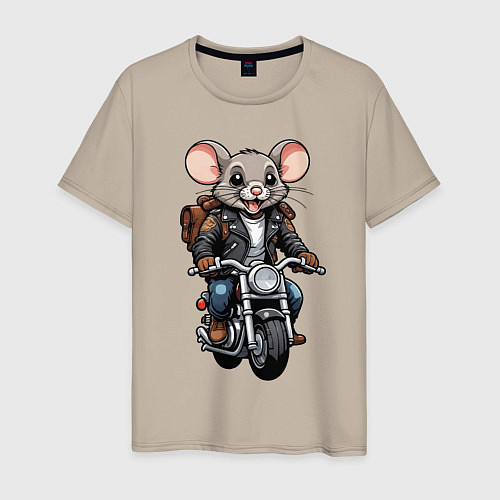 Мужская футболка Biker mice / Миндальный – фото 1