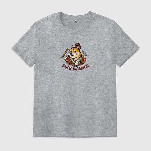 Мужская футболка Сиба ину воин варвар / Меланж – фото 1