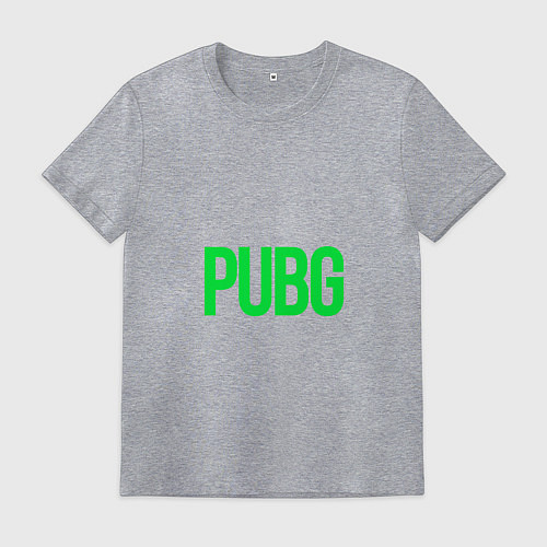 Мужская футболка Надпись PUBG / Меланж – фото 1