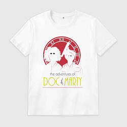 Мужская футболка Приключение Дока и Марти