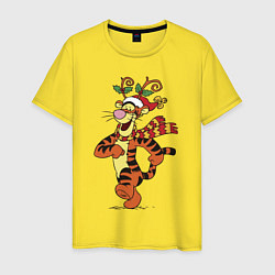 Футболка хлопковая мужская Winnie the pooh - tigger, цвет: желтый