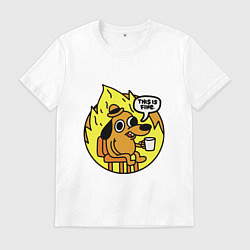 Мужская футболка Пес в огне - все в порядке