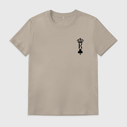 Футболка хлопковая мужская Король Крести - для пары, цвет: миндальный