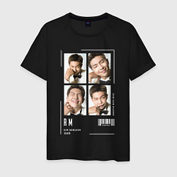 Футболка хлопковая мужская Namjoon bts 4cut, цвет: черный