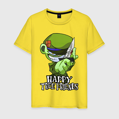 Мужская футболка Happy three friends - Flippy / Желтый – фото 1