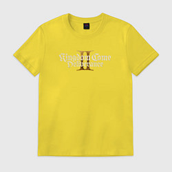 Футболка хлопковая мужская Kingdom Come Deliverance 2 logo, цвет: желтый