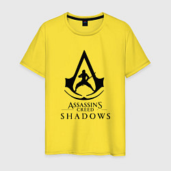 Футболка хлопковая мужская Assassins Shadow, цвет: желтый