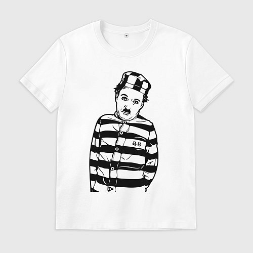 Мужская футболка Чарли Чарлин - зек / Белый – фото 1