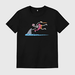 Мужская футболка Скелет и акула