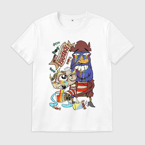 Мужская футболка Flapjack - rainbow / Белый – фото 1