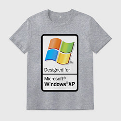 Футболка хлопковая мужская Предназначен для xp, цвет: меланж