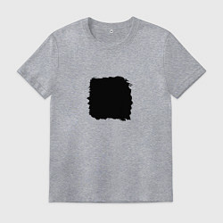 Мужская футболка Минималист мужчина - черный квадрат для пары