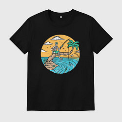 Мужская футболка Рыбалка на пальме