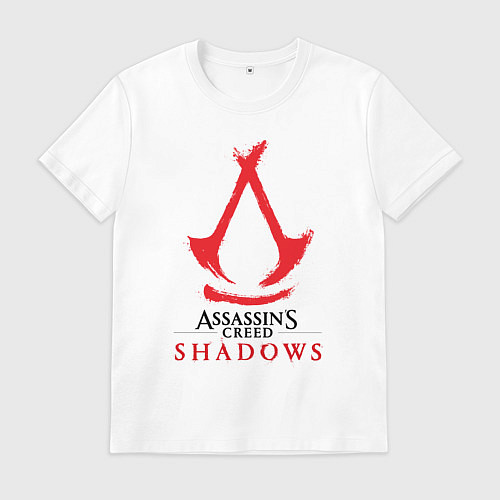 Мужская футболка Assassins Creed Shadows - badge / Белый – фото 1
