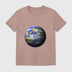 Мужская футболка Голубая планета, альтернативная