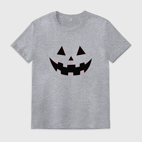 Мужская футболка Физиономия тыквы / Меланж – фото 1
