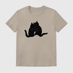 Мужская футболка Кошачьи объятия