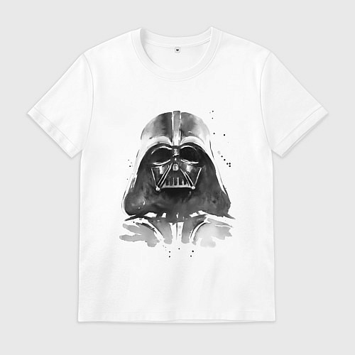 Мужская футболка Дарт вейдер акварель / Белый – фото 1