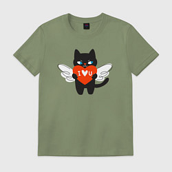 Мужская футболка Ангельский котик