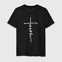 Футболка хлопковая мужская Faith, цвет: черный