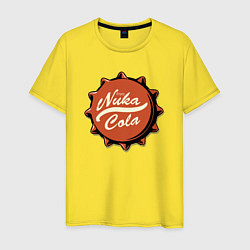 Футболка хлопковая мужская Fallout - Nuka Cola stopper, цвет: желтый
