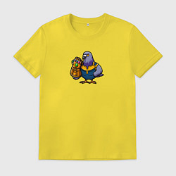 Мужская футболка Голубь с перчаткой бесконечности