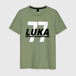 Футболка хлопковая мужская 77 Luka, цвет: авокадо