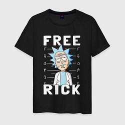 Футболка хлопковая мужская Free Rick ruler, цвет: черный