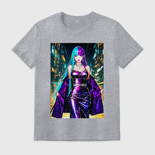 Мужская футболка Девушка поп идол / Меланж – фото 1