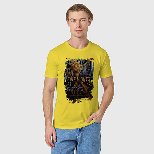 Мужская футболка Солнце и луна из аниматроников / Желтый – фото 3