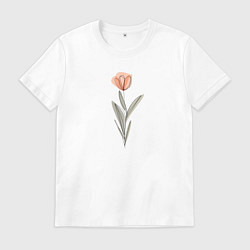 Мужская футболка Тюльпан линиями